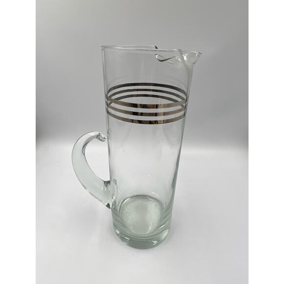 Vintage glass cocktail drink pitcher - Picture 1 of 3